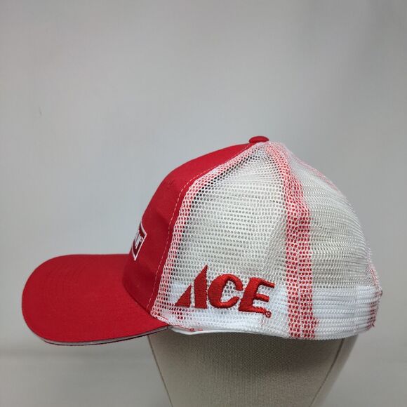Craftsman ACE Snapback Mesh Back Trucker Hat Red OSFM Embroidered Colorblock - Picture 3 of 7